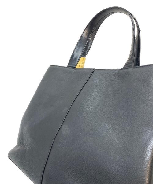 BURBERRY LONDON（バーバリーロンドン）BURBERRY LONDON (バーバリーロンドン) レザーハンドバッグ ゴールド金具ロゴ 内部ノバチェック ブラック×ゴールド サイズ:実寸参照の古着・服飾アイテム