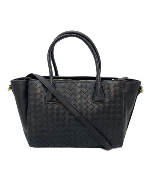 puamoena（ピュアモエナ）puamoena (ピュアモエナ) イタリアンシープスキンメッシュ2WAYバッグ ブラックの古着・服飾アイテム