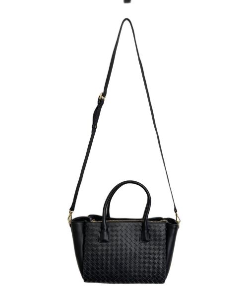 puamoena（ピュアモエナ）puamoena (ピュアモエナ) イタリアンシープスキンメッシュ2WAYバッグ ブラックの古着・服飾アイテム