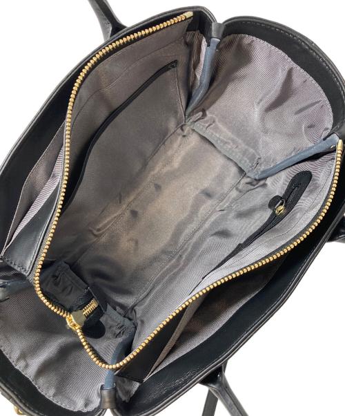 puamoena（ピュアモエナ）puamoena (ピュアモエナ) イタリアンシープスキンメッシュ2WAYバッグ ブラックの古着・服飾アイテム