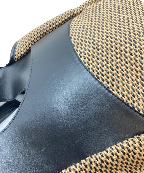 MARCO MASI（マルコマージ）MARCO MASI (マルコマージ) ハンドバッグ　カゴバッグ　トートバッグ　イタリア製 ブラウン×ブラック サイズ:実寸参照の古着・服飾アイテム