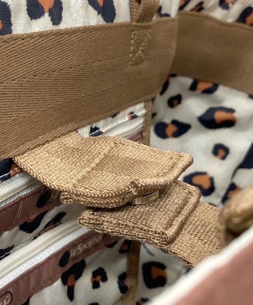 LeSportsac（レスポートサック）LeSportsac (レスポートサック) MED BAMBOO TOTE W/STエクリュムーンラフィア ベージュ サイズ:実寸参照の古着・服飾アイテム