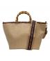LeSportsac（レスポートサック）の古着「MED BAMBOO TOTE W/STエクリュムーンラフィア」｜ベージュ