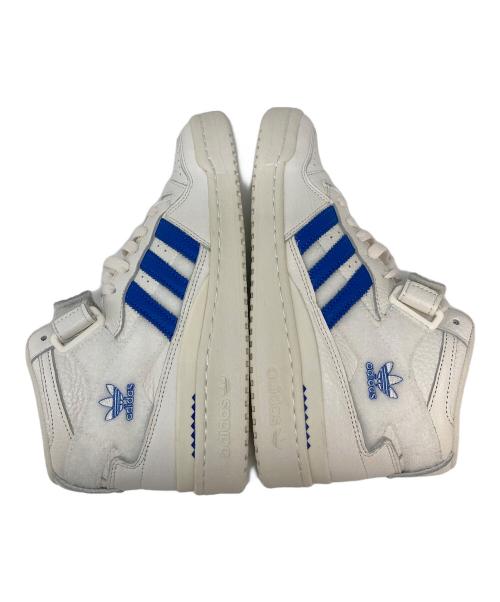 adidas（アディダス）adidas (アディダス) ハイカットスニーカー　FORUM MID フォーラム ホワイト×ブルー サイズ:US8の古着・服飾アイテム