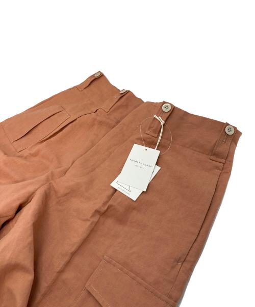 Tangent（タンジェント）Tangent (タンジェント) リネンコットンカーゴパンツ BELGIAN ARMY FIELD TROUSERS ベルギー アーミー フィールド トラウザーズ　センタープレスパンツ オレンジ サイズ:48 未使用品の古着・服飾アイテム