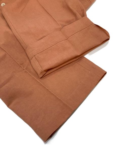 Tangent（タンジェント）Tangent (タンジェント) リネンコットンカーゴパンツ BELGIAN ARMY FIELD TROUSERS ベルギー アーミー フィールド トラウザーズ　センタープレスパンツ オレンジ サイズ:48 未使用品の古着・服飾アイテム