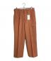 Tangent（タンジェント）の古着「リネンコットンカーゴパンツ BELGIAN ARMY FIELD TROUSERS ベルギー アーミー フィールド トラウザーズ　センタープレスパンツ」｜オレンジ