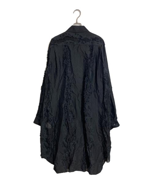 TAAKK（ターク）TAAKK (ターク) CUT JACQUARD LONG SHIRTS カットジャガードロングシャツ ブラック サイズ:2の古着・服飾アイテム