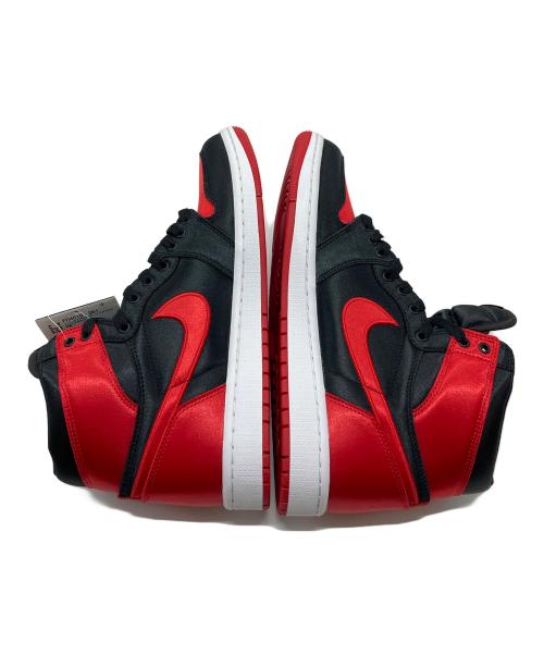 NIKE（ナイキ）NIKE (ナイキ) AIR JORDAN 1 RETRO HI エアジョーダン1 サテンブレッド サテンブレッド レッド×ブラック サイズ:US10.5 未使用品の古着・服飾アイテム