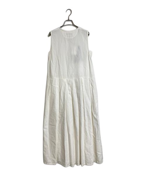 ARGUE（アーギュ）ARGUE (アーギュ) ノースリーブコットンリネンワンピース ホワイト サイズ:1の古着・服飾アイテム