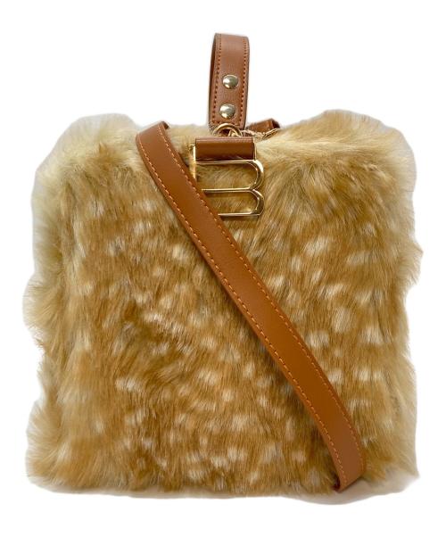 Bibiy.（ビビィ）Bibiy. (ビビィ) B. FUR BOX BAG - F ブラウンの古着・服飾アイテム