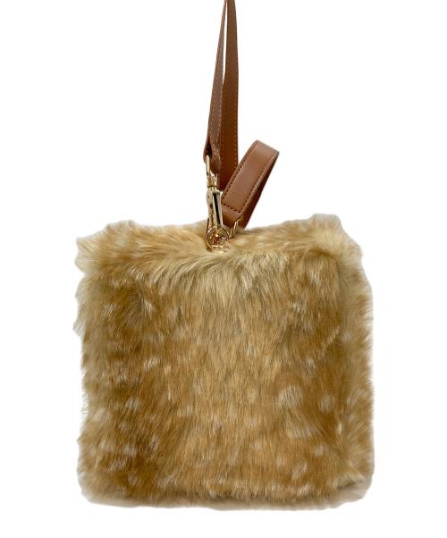 Bibiy.（ビビィ）Bibiy. (ビビィ) B. FUR BOX BAG - F ブラウンの古着・服飾アイテム