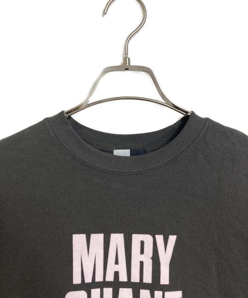 MARY QUANT（マリークヮント）MARY QUANT (マリークヮント) PUBLUX (パブリュクス) 袖レース付き フロッキーロゴT  半袖カットソー　Tシャツ　Tee ブラック サイズ: FREEの古着・服飾アイテム