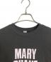 MARY QUANT (マリークヮント) PUBLUX (パブリュクス) 袖レース付き フロッキーロゴT  半袖カットソー　Tシャツ　Tee ブラック サイズ: FREE：4000円