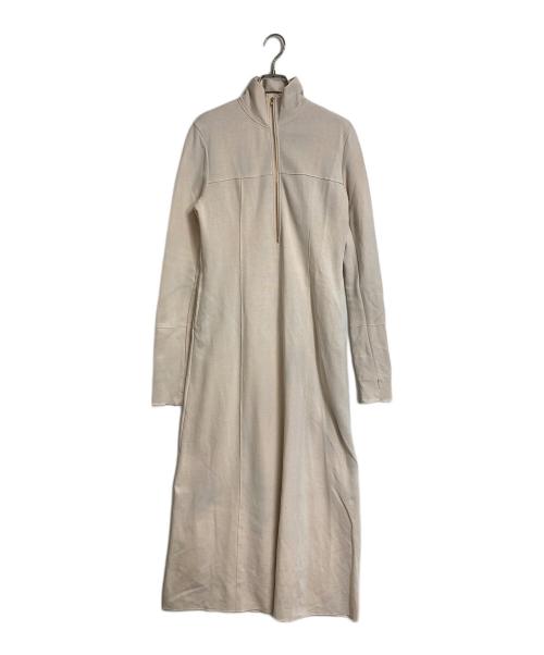 COCODEAL（ココディール）COCODEAL (ココディール) ハーフジップジャージワンピース　ロングワンピース　マキシワンピース ベージュ サイズ:2の古着・服飾アイテム