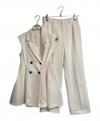 COCODEALココディール）の古着「T/Rペプラムジャケットセットアップ　ベスト　セレモニー」｜ホワイト