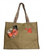 SESAME STREET×ear PAPILLONNERセサミストリート×イアパピヨネ）の古着「トートバッグ　エルモ　セサミストリート」｜ベージュ