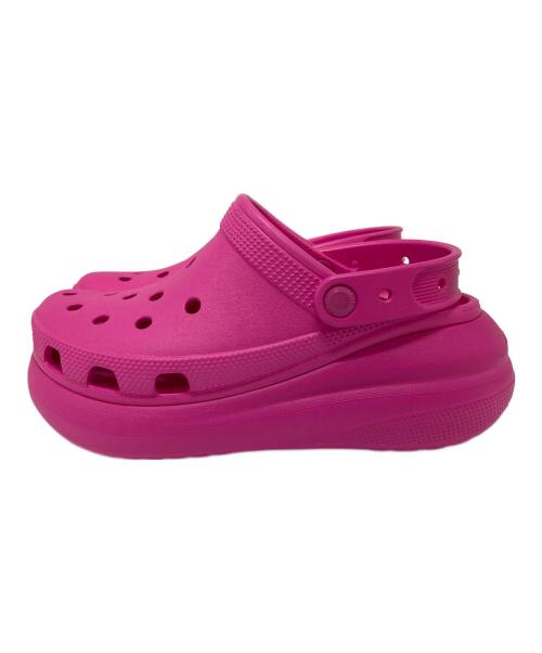 crocs（クロックス）crocs (クロックス) ICONIC COMFORT アイコニックコンフォート　厚底サンダル ピンク サイズ:W7の古着・服飾アイテム