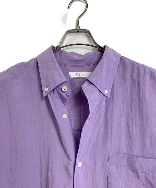 yuw（ユウ）yuw (ユウ) ワッシャーシャツワンピース　ロングワンピース　マキシワンピース　オーバーサイズ パープル サイズ:FREEの古着・服飾アイテム
