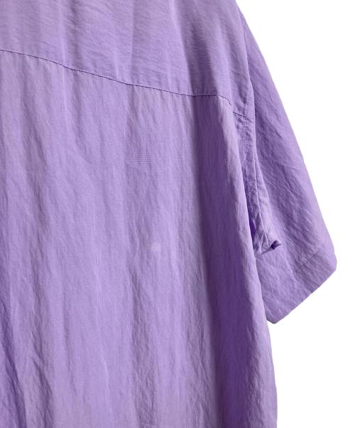 yuw（ユウ）yuw (ユウ) ワッシャーシャツワンピース　ロングワンピース　マキシワンピース　オーバーサイズ パープル サイズ:FREEの古着・服飾アイテム
