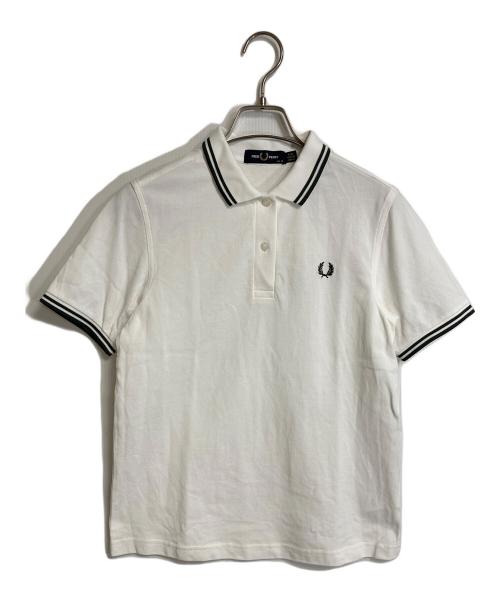 FRED PERRY（フレッドペリー）FRED PERRY (フレッドペリー) TWIN TIPPED FRED PERRY SHIRT ポロシャツ　ツインティップ フレッドペリー シャツ　半袖シャツ ホワイト×グリーン Y73 サイズ:UK10の古着・服飾アイテム