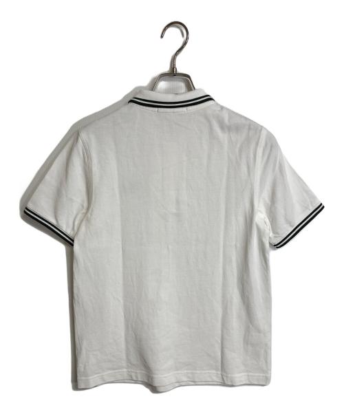 FRED PERRY（フレッドペリー）FRED PERRY (フレッドペリー) TWIN TIPPED FRED PERRY SHIRT ポロシャツ　ツインティップ フレッドペリー シャツ　半袖シャツ ホワイト×グリーン Y73 サイズ:UK10の古着・服飾アイテム