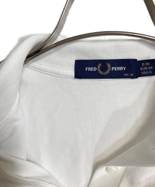 FRED PERRY（フレッドペリー）FRED PERRY (フレッドペリー) TWIN TIPPED FRED PERRY SHIRT ポロシャツ　ツインティップ フレッドペリー シャツ　半袖シャツ ホワイト×グリーン Y73 サイズ:UK10の古着・服飾アイテム