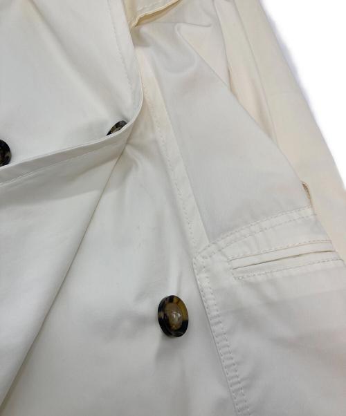 Max Mara WEEK END LINE（マックスマーラ ウイークエンドライン）Max Mara WEEK END LINE (マックスマーラ ウイークエンドライン) ミディ丈トレンチコート ホワイト サイズ:42の古着・服飾アイテム