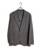 SOVEREIGN UNITED ARROWSソブリン ユナイテッドアローズ）の古着「ストレッチ サマー トロピカル ウール ツイード 2B テーラード ジャケット　アウター　ライトアウター　ビジネスジャケット　カジュアルジャケット」｜グレー