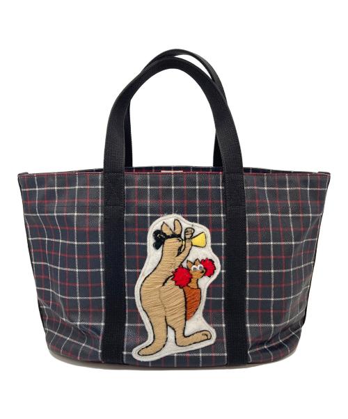 LUDLOW（ラドロー）LUDLOW (ラドロー) トートバッグ　チェック　UNITED ARROWS 別注 ブラック サイズ:実寸参照の古着・服飾アイテム