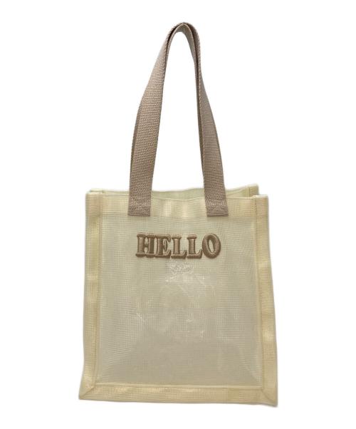 LUDLOW（ラドロー）LUDLOW (ラドロー) メッシュトートバッグ ベージュ サイズ:実寸参照の古着・服飾アイテム