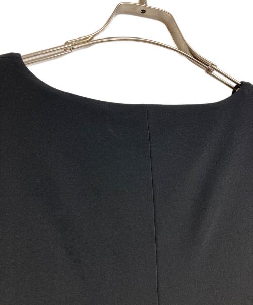 LAUREN RALPH LAUREN（ローレンラルフローレン）LAUREN RALPH LAUREN (ローレンラルフローレン) ブラックドレス　ロングワンピース　ロングドレス　長袖ワンピース　セレモニー　無地 ブラック サイズ:6の古着・服飾アイテム