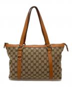 GUCCIグッチ）の古着「アビー GG柄 トートバッグ」｜ベージュ×ブラウン