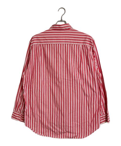BROOKS BROTHERS（ブルックスブラザーズ）BROOKS BROTHERS (ブルックスブラザーズ) 【古着】50’Sボタンダウンシャツ　Est. 1818 6ボタン　ストライプ　印字タグ　スタンプタグ　ラウンドカット　50年代 レッド×ホワイト サイズ:17Rの古着・服飾アイテム