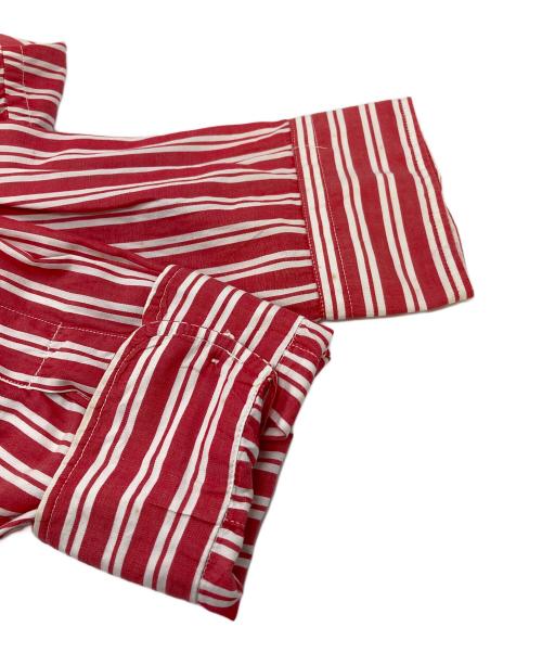 BROOKS BROTHERS（ブルックスブラザーズ）BROOKS BROTHERS (ブルックスブラザーズ) 【古着】50’Sボタンダウンシャツ　Est. 1818 6ボタン　ストライプ　印字タグ　スタンプタグ　ラウンドカット　50年代 レッド×ホワイト サイズ:17Rの古着・服飾アイテム