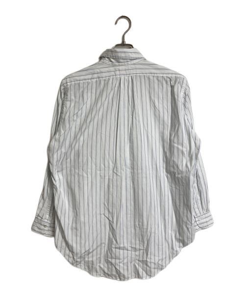 BROOKS BROTHERS（ブルックスブラザーズ）BROOKS BROTHERS (ブルックスブラザーズ) 【古着】シャツ　60~70’S/S Makers 6ボタン　ラウンドカット　ストライプ　60年代　70年代 ホワイト×ブルー サイズ:16−2の古着・服飾アイテム