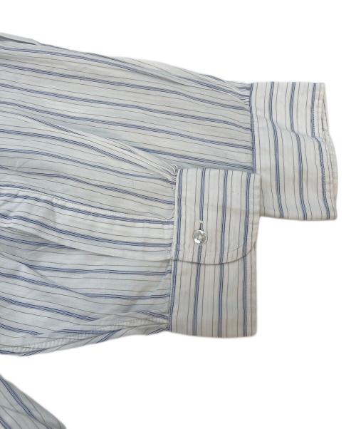 BROOKS BROTHERS（ブルックスブラザーズ）BROOKS BROTHERS (ブルックスブラザーズ) 【古着】シャツ　60~70’S/S Makers 6ボタン　ラウンドカット　ストライプ　60年代　70年代 ホワイト×ブルー サイズ:16−2の古着・服飾アイテム