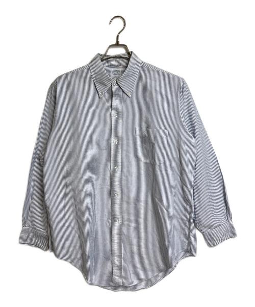 BROOKS BROTHERS（ブルックスブラザーズ）BROOKS BROTHERS (ブルックスブラザーズ) 【古着】60~70’Sストライプシャツ　Makers 6ボタン　スリムフィット　ラウンドカット　60年代　70年代 スカイブルー×ホワイト サイズ:17−3の古着・服飾アイテム
