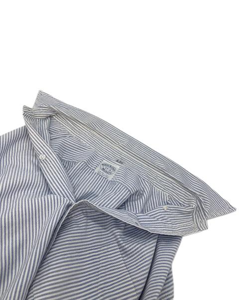 BROOKS BROTHERS（ブルックスブラザーズ）BROOKS BROTHERS (ブルックスブラザーズ) 【古着】60~70’Sストライプシャツ　Makers 6ボタン　スリムフィット　ラウンドカット　60年代　70年代 スカイブルー×ホワイト サイズ:17−3の古着・服飾アイテム