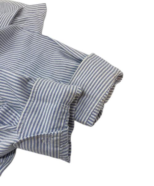 BROOKS BROTHERS（ブルックスブラザーズ）BROOKS BROTHERS (ブルックスブラザーズ) 【古着】60~70’Sストライプシャツ　Makers 6ボタン　スリムフィット　ラウンドカット　60年代　70年代 スカイブルー×ホワイト サイズ:17−3の古着・服飾アイテム