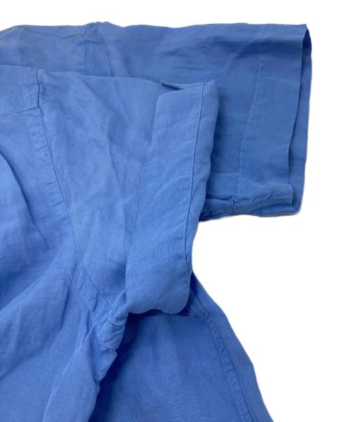 POLO RALPH LAUREN（ポロ・ラルフローレン）POLO RALPH LAUREN (ポロ・ラルフローレン) 【古着】リネンシルク裾ポニーオープンカラーシャツ　半袖シャツ　オーバーサイズ ブルー サイズ:XXLの古着・服飾アイテム