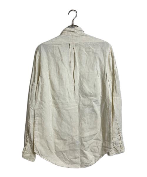 POLO RALPH LAUREN（ポロ・ラルフローレン）POLO RALPH LAUREN (ポロ・ラルフローレン) 【古着】シルクリネンシャツ　 90年代 ポニーなし アイボリー サイズ:Mの古着・服飾アイテム