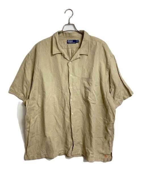 POLO RALPH LAUREN（ポロ・ラルフローレン）POLO RALPH LAUREN (ポロ・ラルフローレン) 【古着】リネンシルク裾ポニーオープンカラーシャツ ベージュ サイズ:3XBの古着・服飾アイテム