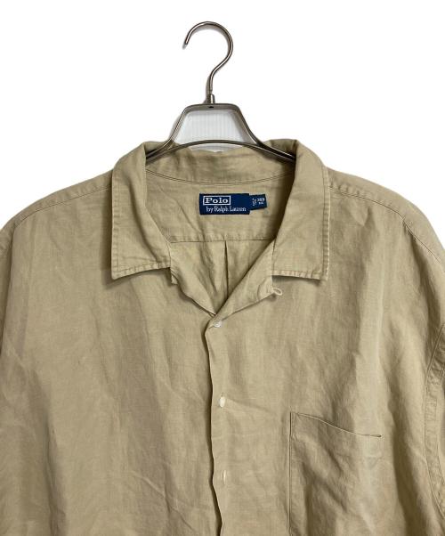 POLO RALPH LAUREN（ポロ・ラルフローレン）POLO RALPH LAUREN (ポロ・ラルフローレン) 【古着】リネンシルク裾ポニーオープンカラーシャツ ベージュ サイズ:3XBの古着・服飾アイテム