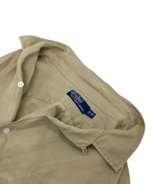 POLO RALPH LAUREN（ポロ・ラルフローレン）POLO RALPH LAUREN (ポロ・ラルフローレン) 【古着】リネンシルク裾ポニーオープンカラーシャツ ベージュ サイズ:3XBの古着・服飾アイテム