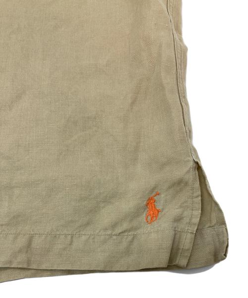 POLO RALPH LAUREN（ポロ・ラルフローレン）POLO RALPH LAUREN (ポロ・ラルフローレン) 【古着】リネンシルク裾ポニーオープンカラーシャツ ベージュ サイズ:3XBの古着・服飾アイテム