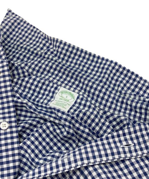 BROOKS BROTHERS（ブルックスブラザーズ）BROOKS BROTHERS (ブルックスブラザーズ) 【古着】ボタンダウンシャツ　長袖シャツ　USA製　アメリカ製　チェック　グリーンタグ ネイビー×ホワイト サイズ:Sの古着・服飾アイテム