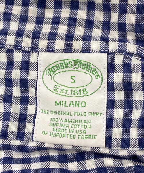 BROOKS BROTHERS（ブルックスブラザーズ）BROOKS BROTHERS (ブルックスブラザーズ) 【古着】ボタンダウンシャツ　長袖シャツ　USA製　アメリカ製　チェック　グリーンタグ ネイビー×ホワイト サイズ:Sの古着・服飾アイテム