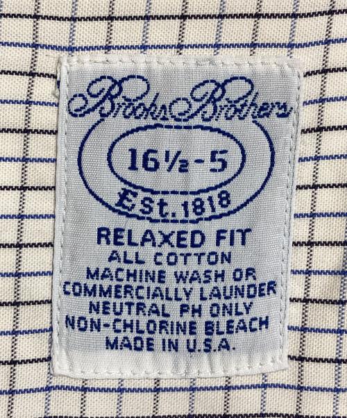 BROOKS BROTHERS（ブルックスブラザーズ）BROOKS BROTHERS (ブルックスブラザーズ) 【古着】90’Sボタンダウンシャツ　長袖シャツ　チェック　90年代 USA製 ホワイト×ブルー サイズ:16 1/2−5の古着・服飾アイテム