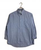 BROOKS BROTHERSブルックスブラザーズ）の古着「【古着】90’Sボタンダウンシャツ　長袖シャツ　チェック　90年代 USA製」｜ネイビー